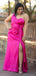 Elegant One Shoulder Mermaid Sleeveless Azalea Long Bridesmaid Dresses, BG043
